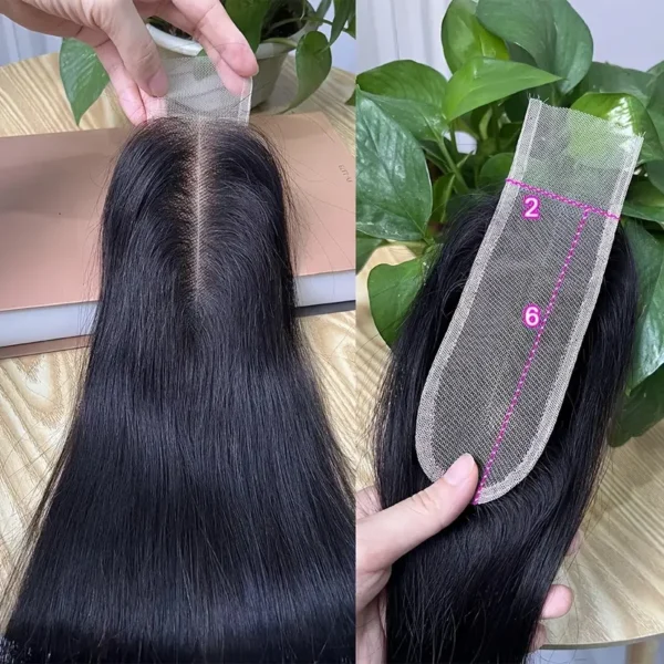 2X6 SILKY STRAIGHT CLOSURES